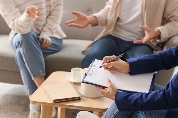 Image of divorce mediation Harrogate in progress.